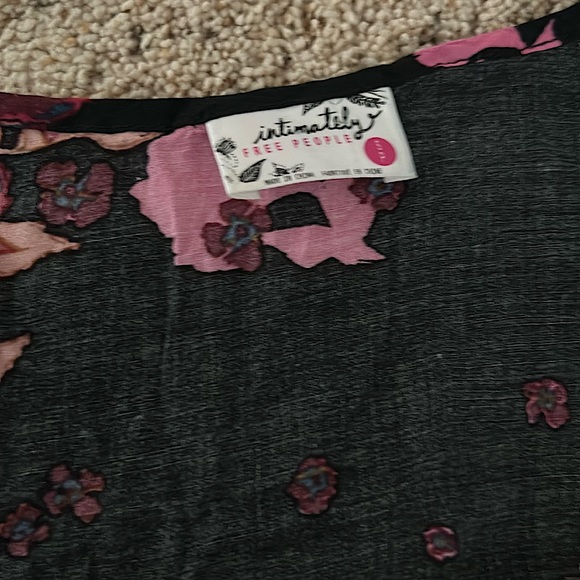 Intimately Free People Boho Black Floral Lace Mini Dress **Size SP** 🌺🌺 - Picture 6 of 6